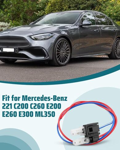 Positive Negative Sensor Plug Cable Wire Harness Fit for Mercedes-Benz 221 C200 C260 E200 E260 E300 ML350, Replace A0065400281 in Kuwait