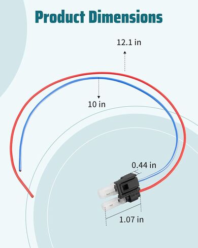 Positive Negative Sensor Plug Cable Wire Harness Fit for Mercedes-Benz 221 C200 C260 E200 E260 E300 ML350, Replace A0065400281 in Kuwait