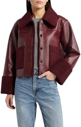 Womens Leather Jacket - Real Lambskin Stylish Leather Jackets For Womens with free shipping in Saudi Arabia