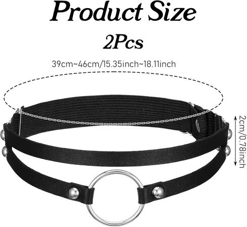 2 PCS Thigh Garter for Women, Adjustable Leg Garters for Thigh, Black Thighs Garters for Women for Cosplay, Spike Party in Saudi Arabia