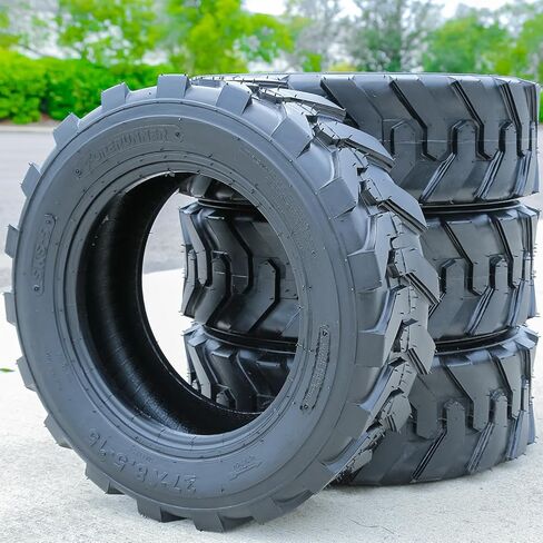 Set of 4 (FOUR) Forerunner SKS-5 Industrial Skid Steer All-Season Tires-27X8.5-15 27X8.5X15 Load Range 6-Ply BSW Black Side Wall in Saudi Arabia
