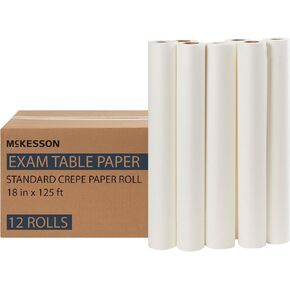 McKesson Exam Table Paper, Premium Crepe, White, 18 in x 125 ft, 12 Count in Saudi Arabia