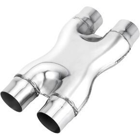 LCGP Universal 2.5" In/Out Crossover X Pipe 12" Length Stainless Steel Exhaust Pipe in Kuwait