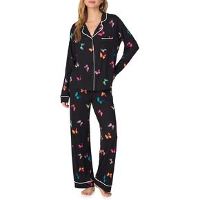 Room Service Womens Pajama & Lounge Set - Cozy Stretch Jersey - Long Sleeve Button Down Sleep Shirt & Long Pants PJs Sets in Saudi Arabia