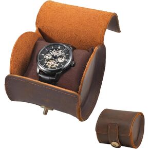 Genuine Leather 3 Watch Roll Travel Case, Handmade Portable Watch Box Organizer Display Case, Watch Storage & Travel Case Watch Roll Fits All Wrist Watches & Smart Watches in Kuwait