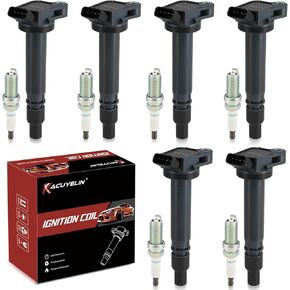 UF487 Ignition Coil Pack and Iridium Spark Plugs Set of 6 Compatible with Lexus ES GS IS LS LX NX RC RX Toyota 4Runner Avalon Camry FJ Land Cruiser Highlander RAV4 Sequoia Sienna Tundra Venza UF507 in Kuwait