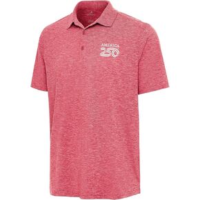 Antigua Men's America 250 Par 3 - Soft Heather Poly-Stretch Golf Shirt, Moisture-Wicking Performance Top for Everyday Comfort in Kuwait