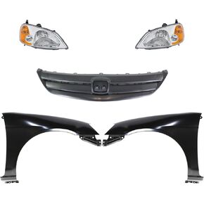 Replacement Headlight Kit (Driver and Passenger Side) fits Honda Civic Sedan 2003 1.7L - Halogen w Textured Grille in Saudi Arabia
