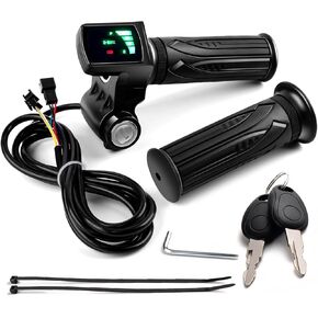 Ebike Full Twist Throttle Replacement for Ridstar Q20/Q20Lite/Q20Pro/H20/H26Pro/H20,48V, LCD Display with Key 2 Keys,Electric Bike Throttle Grips for Ebike Motorcycle Scooter Electric Bicycle in Kuwait