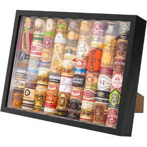 إطار صندوق ظلال ممتاز للأشرطة القابلة للتجميع وحلقات الملصقات - حافظة عرض شريطية مقاس 12.4 بوصة مع 60 ملصقًا فنيًا - فن جداري للذاكرة وهدية ديكور على سطح الطاولة للرجال والأب وهواة الجمع in Kuwait