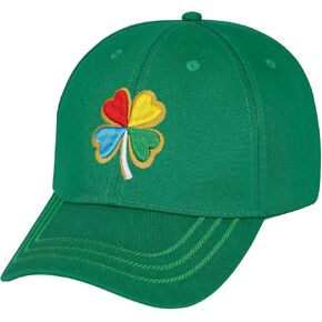 قبعة JQinHome St Patricks Day قبعة بيسبول خضراء، تطريز رائع على شكل شامروك البرسيم، قبعة أيرلندية قابلة للتعديل للرجال والنساء in Kuwait