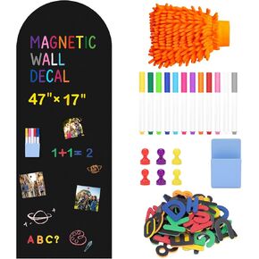 Arch Magnetic Wall Decal, 47" x 17" Magnetic Chalkboard for Wall, Self Adhesive Peel and Stick Wall Decal with Starter Kit for Home, Playroom and Classroom in Kuwait
