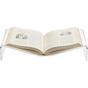 Sintuff Extra Large Acrylic Open Book Display Stand 19.63" W X 12" D X 3.5" H, Open Bookstand Holder for Display and Reading Cookbooks, Art Books, Bibles, Magazines in Saudi Arabia