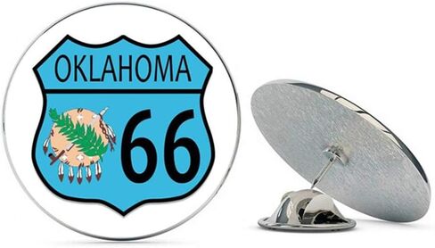 Oklahoma Route Native American Dream Catcher Metal 0.75 بوصة طية صدر السترة دبوس ربط دبوس خلفي in Kuwait