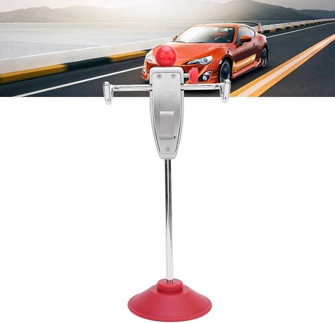 Steering Wheel Alignment Tool Metal ABS Red Silver 14.5in Holder Stand Tool Wheel Alignment Essential Tool High Strength Universal Fit Accurate Measurement for Vehicle Calibration in Kuwait