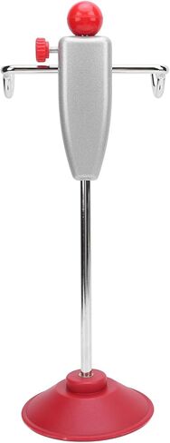 Steering Wheel Alignment Tool Metal ABS Red Silver 14.5in Holder Stand Tool Wheel Alignment Essential Tool High Strength Universal Fit Accurate Measurement for Vehicle Calibration in Kuwait