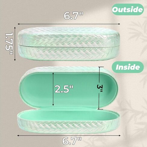 5 Pack Hard Shell Sunglasses Cases, Large Protective Eye Glasses Case, Cute PU Leather Eyeglasses Pouch, Portable Woven Texture Sun Glass Storage Purse for Men, Women, Girls, Boys in Saudi Arabia