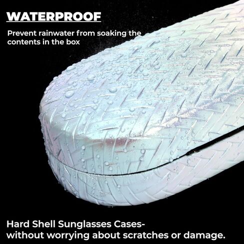 5 Pack Hard Shell Sunglasses Cases, Large Protective Eye Glasses Case, Cute PU Leather Eyeglasses Pouch, Portable Woven Texture Sun Glass Storage Purse for Men, Women, Girls, Boys in Saudi Arabia