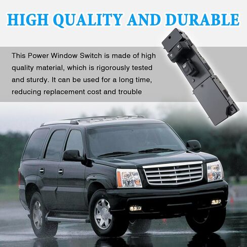 Front Right Passenger Window and lock Switch Controls Compatible With 2003-2006 Chevrolet Silverado, GMC Sierra, Cadillac Escalade and Yukon, 2003-2007 Hummer H2 Replace for 19115820 10398574 10398581 in Saudi Arabia
