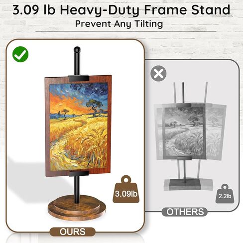 حامل حامل سطح الطاولة قابل للتعديل من WGFKVAS، حامل صور لعرض ما يصل إلى 31 بوصة ارتفاع، حامل صور للعرض، حامل أسود، حامل إطار الصورة، حامل فني قابل للتعديل in Kuwait