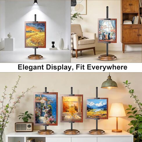 حامل حامل سطح الطاولة قابل للتعديل من WGFKVAS، حامل صور لعرض ما يصل إلى 31 بوصة ارتفاع، حامل صور للعرض، حامل أسود، حامل إطار الصورة، حامل فني قابل للتعديل in Kuwait