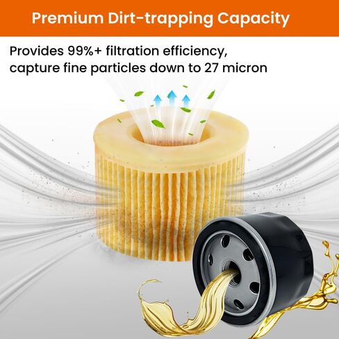 4 عبوات فلتر زيت 49065-0721 متوافق مع محركات Kawasaki FR691V FR651V FR730V FR600V FX600V FS691V FS651V، مناسب لمحركات John Deere AM125424، استبدل 49065-7007 in Kuwait