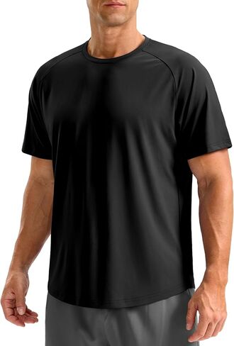 Soothfeel Mens Workout Shirts Quick Dry Athletic Running T-Shirts Short Sleeve Cooling Moisture Wicking Gym Active Tee Tops in Saudi Arabia
