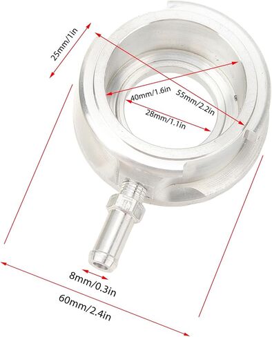 40mm Aluminum Alloy Weld On Radiator Filler Neck Kit with 0.9bar Cap, High Hardness for Car Cooling System Retrofit, Easy Coolant Refilling Prevent Overheating Easy Installation in Saudi Arabia