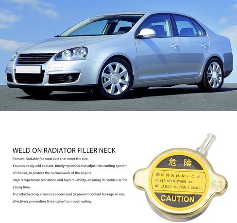 40mm Aluminum Alloy Weld On Radiator Filler Neck Kit with 0.9bar Cap, High Hardness for Car Cooling System Retrofit, Easy Coolant Refilling Prevent Overheating Easy Installation in Saudi Arabia