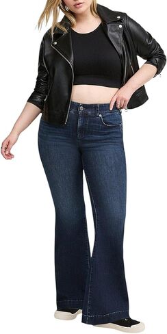 Torrid Women's Plus Size Jeans - Bombshell Flare High-Rise Jean in Saudi Arabia