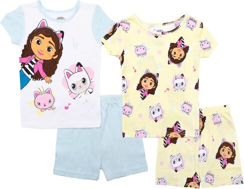 Gabby Dollhouse Girls' 4-Piece Snug-fit Cotton Pajama Set, Soft & Cute for Kids, MUSICAL GABBY, 4 in Saudi Arabia