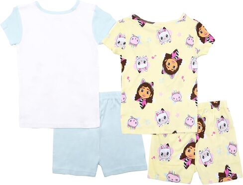 Gabby Dollhouse Girls' 4-Piece Snug-fit Cotton Pajama Set, Soft & Cute for Kids, MUSICAL GABBY, 4 in Saudi Arabia