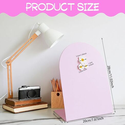 2 Pcs Pink Magnetic Bulletin Board for Tabletops with 6 Magnets 8x11 Inch Memo Display Easel Stand for Home Office School Kitchen Table Supplies in Saudi Arabia
