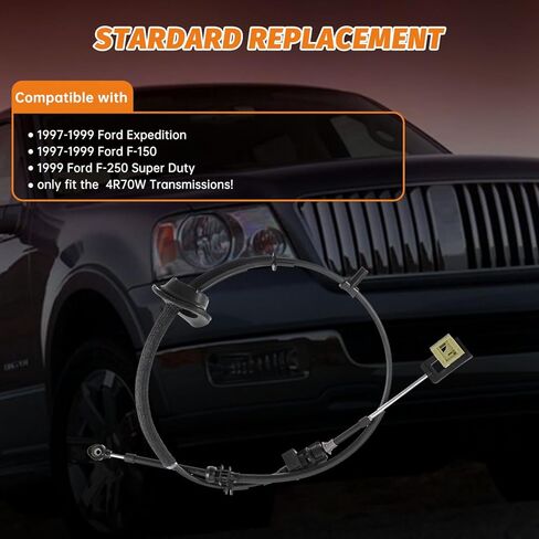 كابل تحويل ناقل الحركة الأوتوماتيكي F85Z-7E395-BA متوافق مع Ford F150 1997-1999، لـ Ford Expedition 1997-1999 مع ناقل الحركة 4R70W، استبدال كابل ناقل الحركة F85Z7E395BA in Kuwait