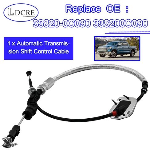 Automatic Transmission Shift Control Cable 33820-0C090 Replacement for Toyota Tundra 2007-2021 & Sequoia 2008-2022, Column Shifter Selector Cable OEM Fit in Saudi Arabia