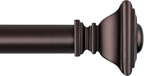 قضبان ستائر برونزية من BRIOFOX للنوافذ من 48 إلى 84 بوصة، شديدة التحمل قابلة للتعديل بطول 1 بوصة، قضبان ستائر نافذة بقطر 1 بوصة للأماكن الداخلية والخارجية مع نهايات مربعة كلاسيكية in Kuwait