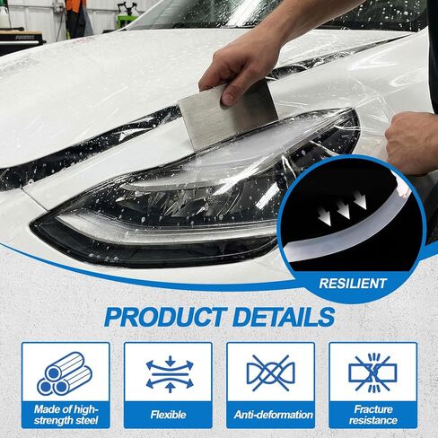 Outus 5 Pcs Auto Body Filler Tool Set, Multi-Size Steel Spreader and Smoother Kit for Car DIY Projects, Dent Repair, Wallpaper, Insulation Board, Paint Scraper, Filling Blade, Surface Smoothing Tools in Saudi Arabia