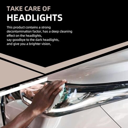 Automotive Headlamp Restoration Fluid Oxidized Kit, Headlight Restoration Polishing Kits, Headlamp Restoration kit for Yellowed, Headlight Refurbishing Agent, Repair Cleanser for All Vehicle Type in Saudi Arabia