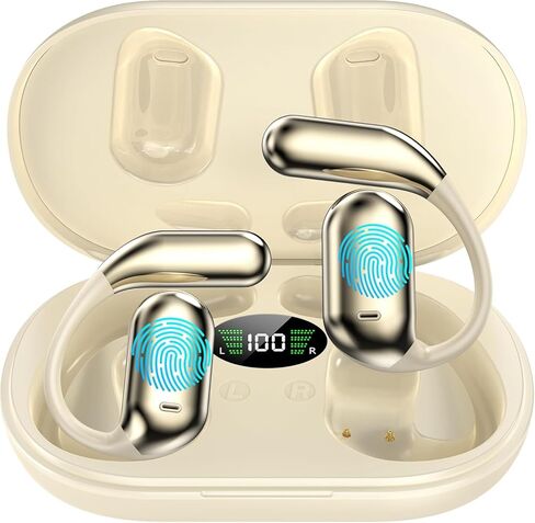 سماعات أذن للترجمة بالذكاء الاصطناعي في الوقت الحقيقي من R'hllor، سماعات أذن مفتوحة الأذن Audiofonos Traductores Inglés Español ثنائية الاتجاه، خطافات أذن لاسلكية تعمل بالبلوتوث للعمل والسفر والتعلم والاجتماعات (أسود) in Kuwait