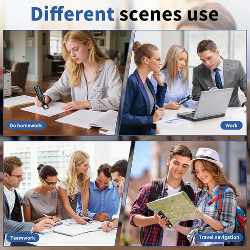 Scan Pen Translator for 142 Languages, Instant 2-Way Voice & Text Translation, OCR Scanning Dictionary Pen for Language Learners, Portable Speech-to-Text Device with Large Touch Screen in Saudi Arabia