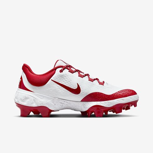 Nike Alpha Huarache Elite 4 Low MCS Men's Baseball Cleats (FD6255-105, White/University Red) Size 8.5 in Saudi Arabia