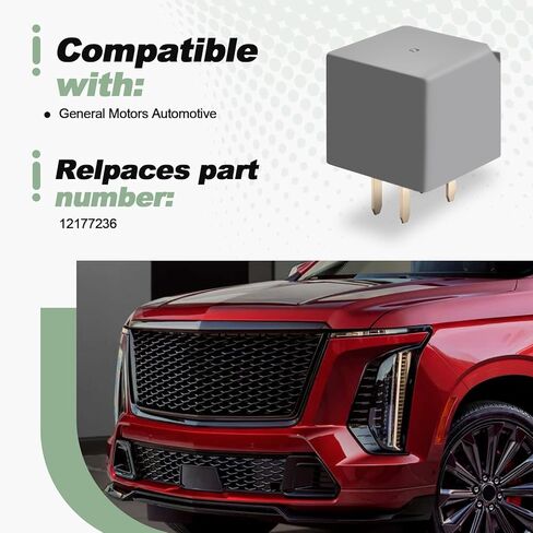7236 مرحل متعدد الوظائف للسيارات متوافق مع جنرال موتورز GM 4 Pin 1 Form A 40A 12VDC SPST استبدال 12177236 in Saudi Arabia