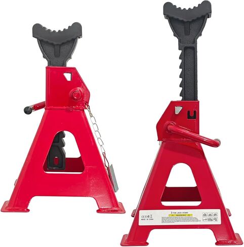 حامل مقبس HENBOW، سعة 3 طن (6600 رطل) مع دبوس قفل، ارتفاع قابل للتعديل 11.02 بوصة - 16.14 بوصة للسيارات والشاحنات والجراج وسيارات الدفع الرباعي وUTV/ATV، زوج واحد، أسود in Kuwait