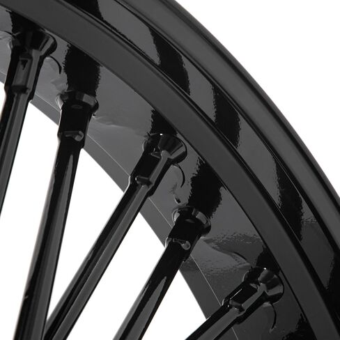 TOFR 21x3.5 Front Wheel Rim Vivid Black Big Fat Spoke 21 inch Single Disc For Harley FLSTC Heritage Softail Classic FLSTS Heritage Springer FLSTF Fat Boy 1986-1999 87 88 90 91 92 93 94 95 96 97 98 in Kuwait