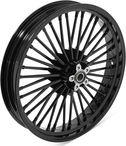 TOFR 21x3.5 حافة العجلة الأمامية حية سوداء كبيرة الدهون تكلم 21 بوصة قرص واحد ل Harley Dyna FXDWG Wide Glide 2000-2017 2001 2002 2003 2004 2005 2006 2007 2008 2009 2010 2011 2012 2013 2014 2015 2016 in Kuwait