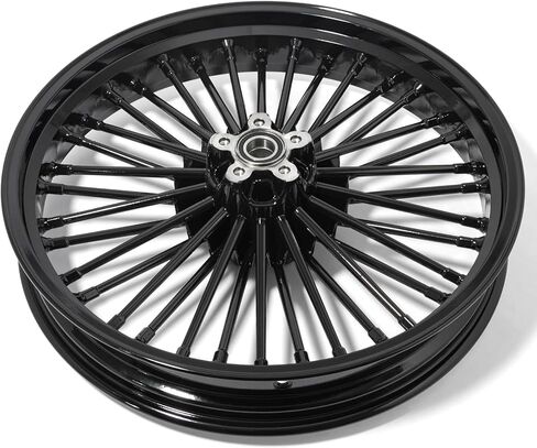 TOFR 21x3.5 حافة العجلة الأمامية حية سوداء كبيرة الدهون تكلم 21 بوصة قرص واحد ل Harley Dyna FXDWG Wide Glide 2000-2017 2001 2002 2003 2004 2005 2006 2007 2008 2009 2010 2011 2012 2013 2014 2015 2016 in Kuwait