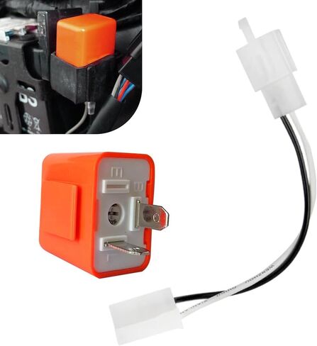 1 قطعة LED مرحل إشارة الانعطاف، موصلات أسلاك مرحل فلاش قابلة للتعديل، فلاش سلكي لإصلاح إشارة الانعطاف، فلاش فرط، عالمي لمعظم الدراجات النارية (برتقالي) in Saudi Arabia