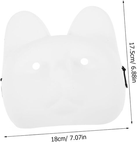 ARTIBETTER Unpainted Cat Mask for Painting Blank PVC Craft Mask for Cosplay Halloween Festivals and Masquerades Versatile Safe and Comfortable Fit in Saudi Arabia