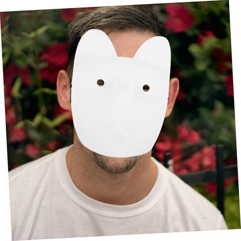 ARTIBETTER Unpainted Cat Mask for Painting Blank PVC Craft Mask for Cosplay Halloween Festivals and Masquerades Versatile Safe and Comfortable Fit in Saudi Arabia