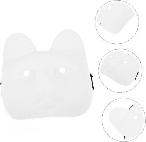 ARTIBETTER Unpainted Cat Mask for Painting Blank PVC Craft Mask for Cosplay Halloween Festivals and Masquerades Versatile Safe and Comfortable Fit in Saudi Arabia